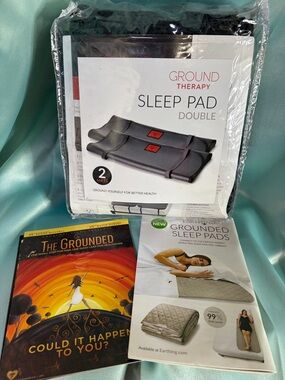 Earthing Double Sleep Pad - Black with all accessories and Book